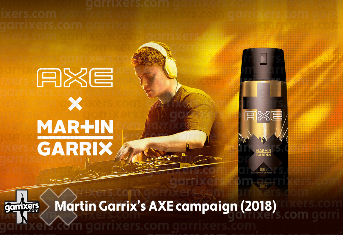 Martin Garrix AXE advertising on garrixers.com