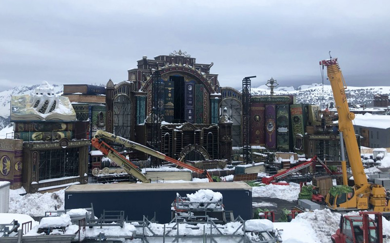 Tomorrowland Winter stage under construction