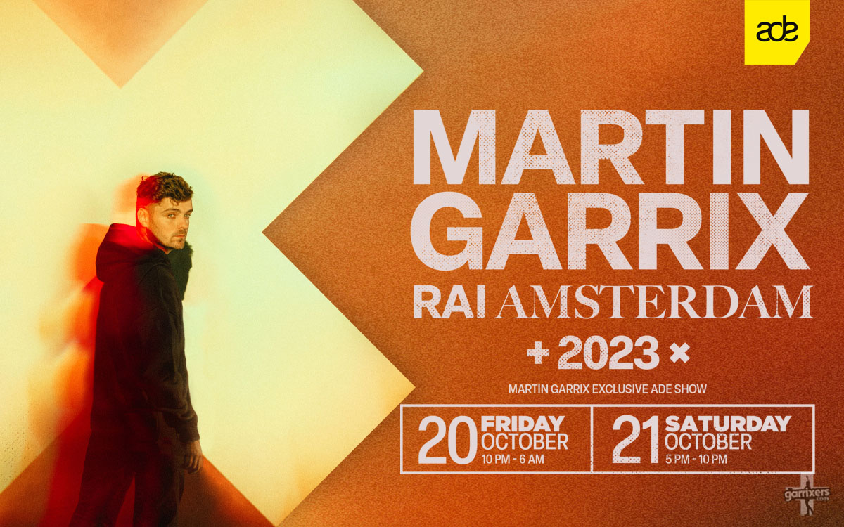 Martin Garrix in RAI Amsterdam (ADE 2023) poster on garrixers.com