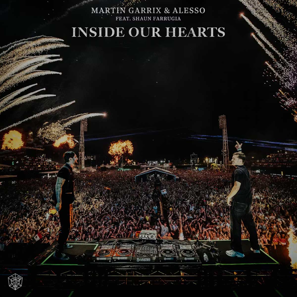 Martin Garrix Inside Our Hearts single cover with Alesso and Shaun Farrugia